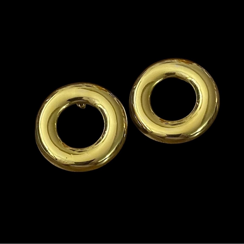 🕸️ Vintage Golden Halo Hoop Earrings